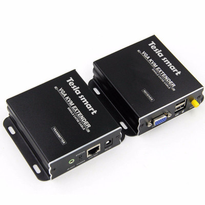 Удлинитель VGA + USB, KVM Extender (Усилитель VGA и USB сигнала до 300м.)