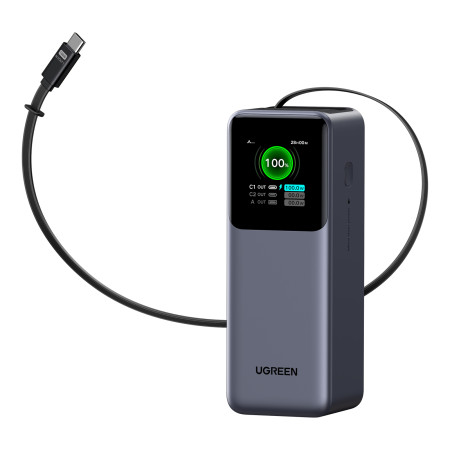 Мобильный аккумулятор Power Bank, 20000mAh, 165W, 2C1A, PB726 (55987B) UGREEN