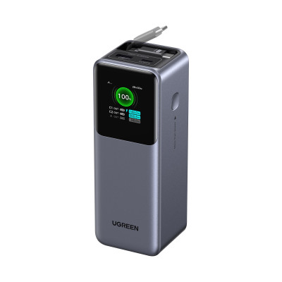 Мобильный аккумулятор Power Bank, 20000mAh, 165W, 2C1A, PB726 (55987B) UGREEN