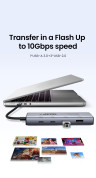 Док-станция USB-С 7-в-1, CM498 (75902) UGREEN