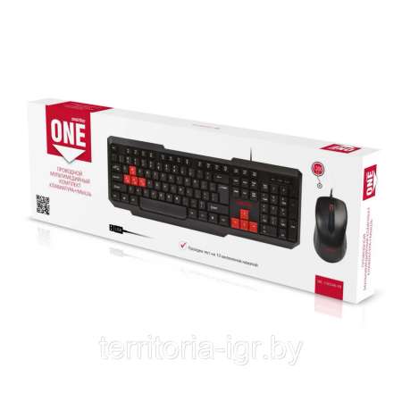 Комплект проводной клавиатура + мышь Smartbuy SBC-240385AG