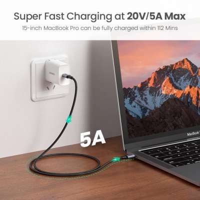 Кабель USB C - USB C, 480Mbps, 5A, QC4.0/PD3.0, 100W, 2m, US316 (70429) UGREEN