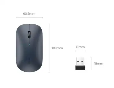 Мышь оптическая беcпроводная MU001 (90373), 2.4 GHz, Grey UGREEN, No AA Battery inside