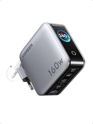 Зарядное устройство на 4C1A, 160W, QC4.0+/PD3.1, Nexode Pro, Smart Display, X774 (65637B) UGREEN