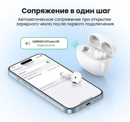 Гарнитура UGREEN HiTune H5 Earbuds WS201 (15612) Bluetooth
