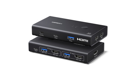 KVM Switch HDMI+USB 3.0, 2 входа, 1 выход, 4K@60Hz AK502 (75246) UGREEN