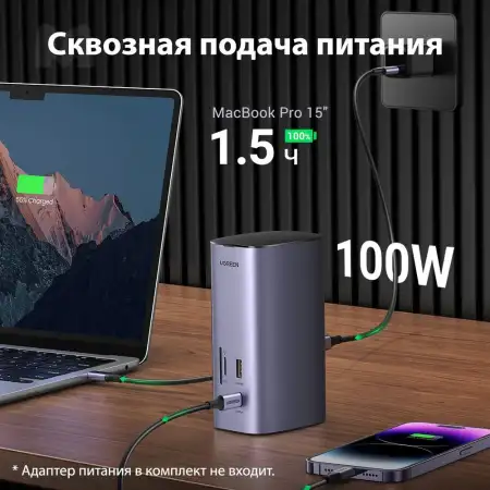 Док-станция USB Type C, CM555 (90325) UGREEN
