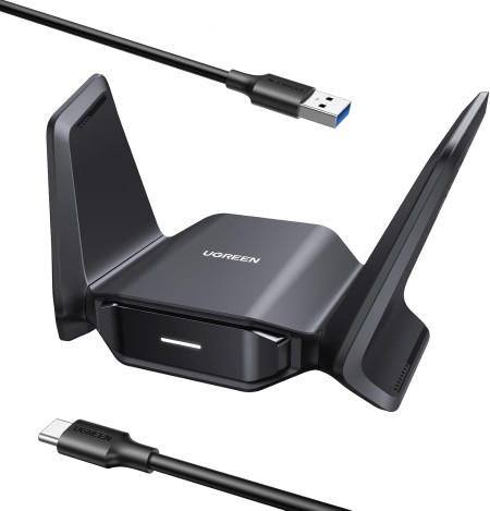 Wi-Fi7 BE6500 Беспроводной сетевой адаптер 2.4GHz/5GHz/6GHz CM995 (65813) UGREEN