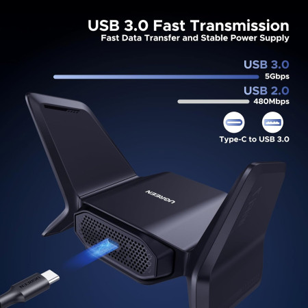 Wi-Fi7 BE6500 Беспроводной сетевой адаптер 2.4GHz/5GHz/6GHz CM995 (65813) UGREEN