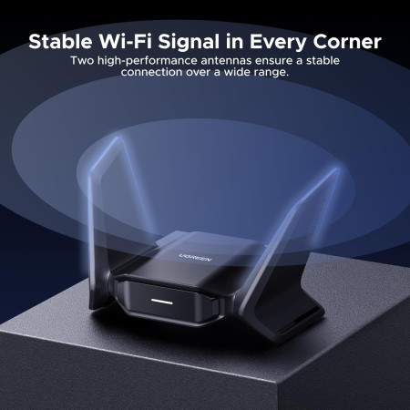 Wi-Fi7 BE6500 Беспроводной сетевой адаптер 2.4GHz/5GHz/6GHz CM995 (65813) UGREEN
