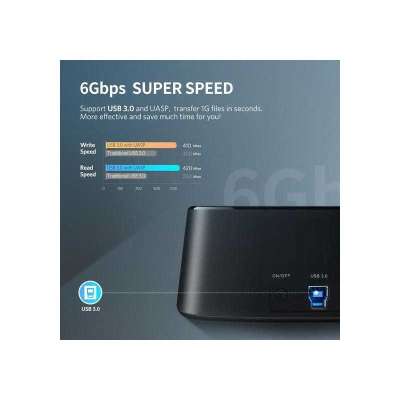 Док-станция USB 3.0 для HDD 3.5''/2.5'' SATA , до 12Tb CM198 (50857) UGREEN