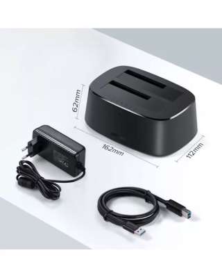 Док-станция USB 3.0 для HDD 3.5''/2.5'' SATA , до 12Tb CM198 (50857) UGREEN