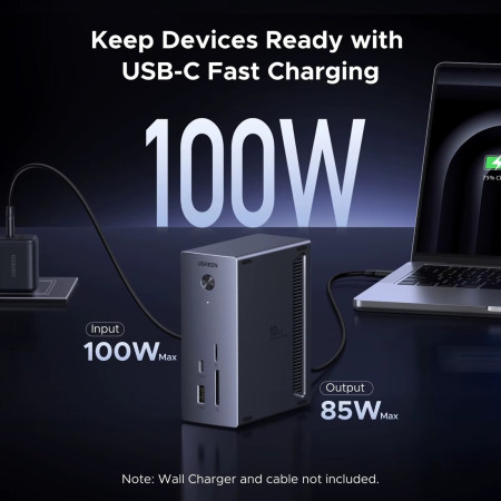 Док-станция USB-С 10-в-1, CM923 (55735) UGREEN