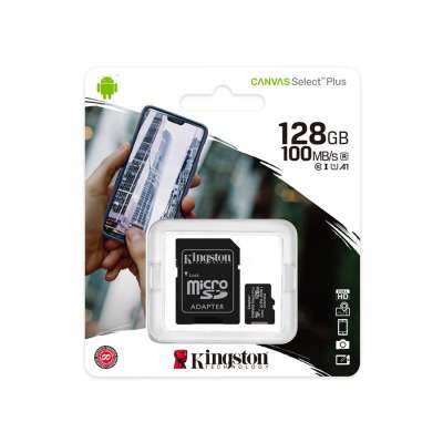 Карта памяти MicroSDXC с адаптером Kingston, SDCS2/128GB, Class 10