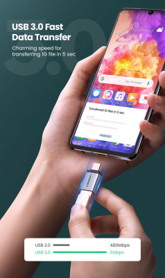 Переходник USB 3.1(m) Type C - USB 3.0(f) US270 (50283) UGREEN