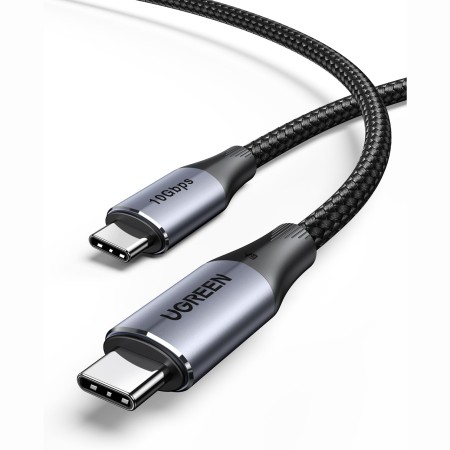 Кабель USB C - USB C, 3.1 Gen2, 10Gbps, 5A, QC4.0/PD3.0, 100W, 1m, US355 (80150) UGREEN