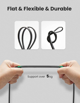 Patch-Cord 7 Cat, U/FTP, 15m, Плоский NW189 (40166) UGREEN