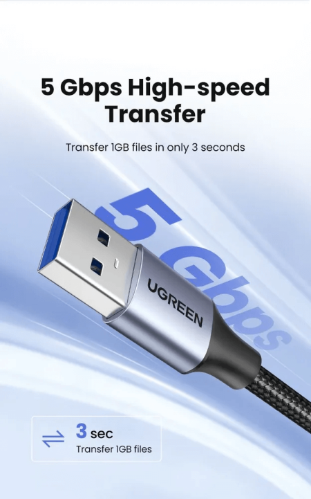 Кабель USB(m) - USB(f) удлинитель USB 3.0,  5m US115 (25285) UGREEN