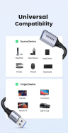 Кабель USB(m) - USB(f) удлинитель USB 3.0,  5m US115 (25285) UGREEN