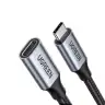Кабель USB(m) C 3.1 Gen2- USB(f) C, 10Gbps, 5A, 100W, 1m. удлинитель US372 (30205) UGREEN