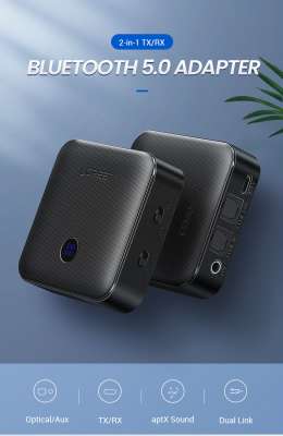 Bluetooth V5.0 Audio Receiver/Transmitter, 3.5mm/Toslink, CM144 (70158) UGREEN