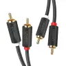 Кабель 2RCA(m) - 2RCA(m) тюльпаны 2m AV104 (10518) UGREEN