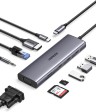 Док-станция USB-C на HDMI/VGA/LAN/3.5mmAudio/USB3.0 HUB 3 port/Type C PD 100W CM498 (15601) UGREEN