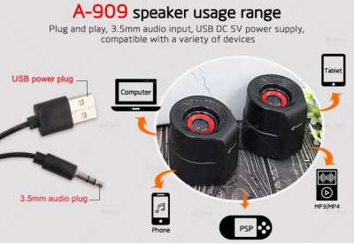 Колонки Kisonli A-909, питание от USB