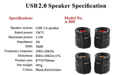 Колонки Kisonli A-909, питание от USB
