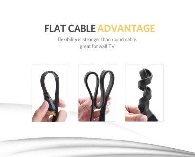 Кабель HDMI 5m, V1.4, 4K@30HZ Black ED015 (50821) UGREEN