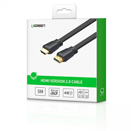 Кабель HDMI 5m, V2.0, Black UGREEN