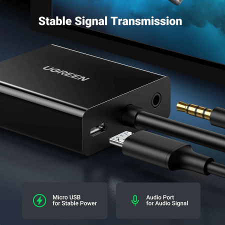 Конвертер HDMI(f) на VGA(m) adapter HU516 (20694) UGREEN