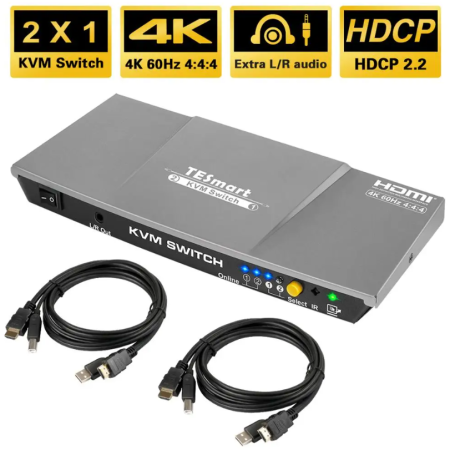 KVM Switch HDMI + USB 2 port (TeslaSmart) 
