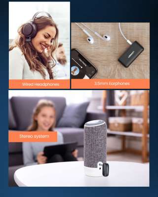 Bluetooth V5.0 Audio Receiver, 3.5mm + микрофон, CM279 (70304) UGREEN