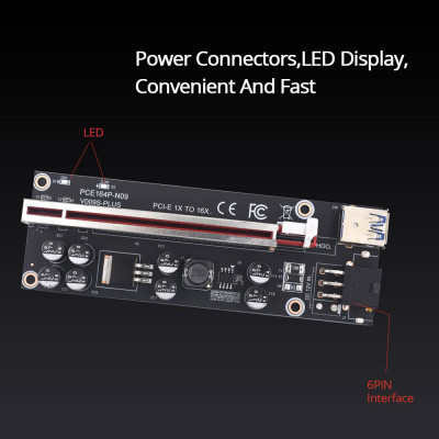 Riser/Райзер PCI-E x1 x16 VER009S Plus