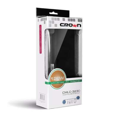 Универсальная зарядка для ноутбуков Crown CMLC-3230, 120W