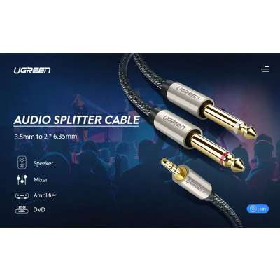 Кабель Audio(m) 3.5mm - 2*Audio(m) 6.3mm
