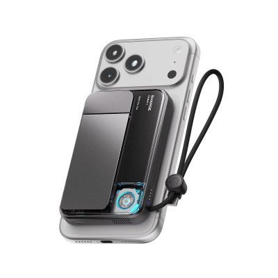 Мобильный аккумулятор Mag-Safe Qi2.2 25W, 10000mAh, 35W, CCC, черный, ICEMAG 3 (M3) SHARGE