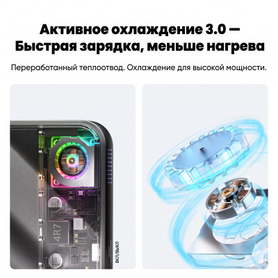Мобильный аккумулятор Mag-Safe Qi2.2 25W, 10000mAh, 35W, CCC, черный, ICEMAG 3 (M3) SHARGE
