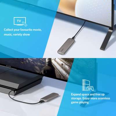 Корпус для установки M.2 SSD накопителя NGFF B-Key (USB C 3.1) CM238 (60355) UGREEN
