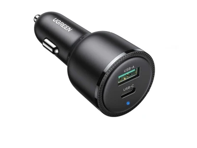 Автомобильное зарядное устройство QC3.0, PD, 63W, (USB-C+USB-A) CD239 (90645) UGREEN