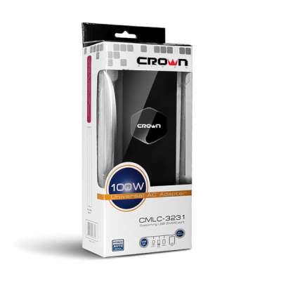 Универсальная зарядка для ноутбуков Crown CMLC-3231, 100W
