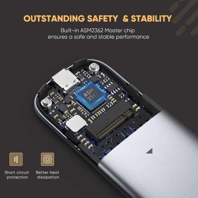 Корпус для установки M.2 SSD накопителя NVME M-Key (USB C 3.1) UGREEN