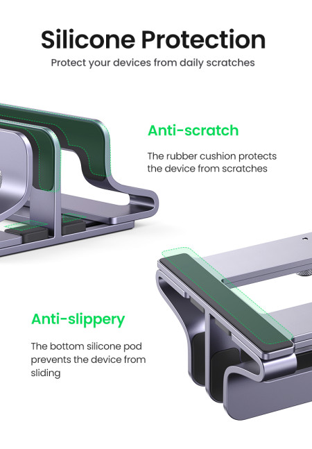 Вертикальная подставка для ноутбука два слота LP258 (60643) UGREEN