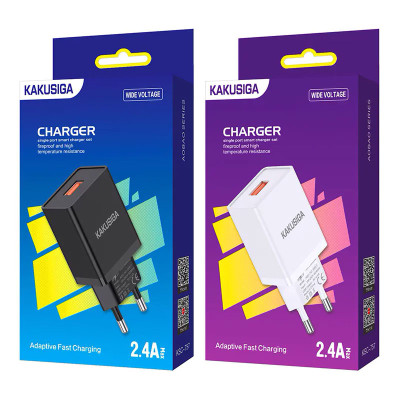 Адаптер Евровилка 220V на 1xUSB 2.4A/5V (KSC-757) KAKU