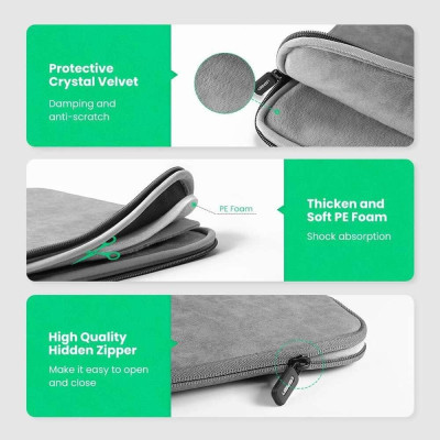 Сумка для ноутбука Laptop Sleeve Case 13''-13.9'', Gray, LP187 (60985) UGREEN