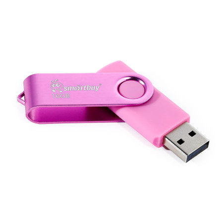 USB-накопитель, SmartBuy, Twist, SB016GB2TWP, 16GB, USB 2.0, Розовый