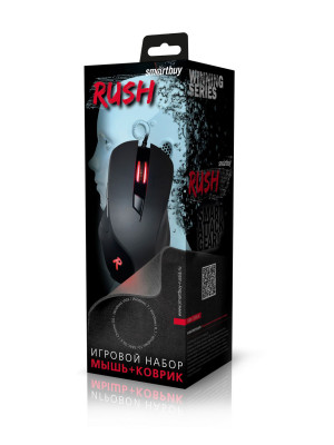 Мышь оптическая игровая SmartBuy RUSH + коврик, USB