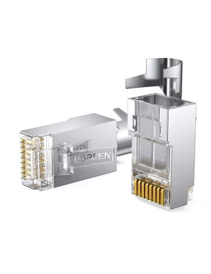 Коннектор RJ-45 (FTP) CAT 7, 10шт., NW193 (50634) UGREEN