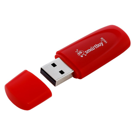 USB-накопитель, SmartBuy, Scout, SB016GB2SCR, 16GB, USB 2.0, Красный